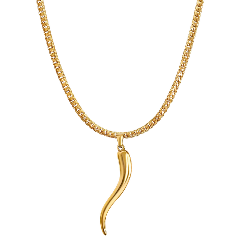 Soie Italian Horn Necklace