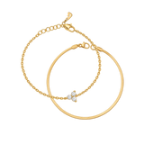 Lotus Herringbone Bracelet Set