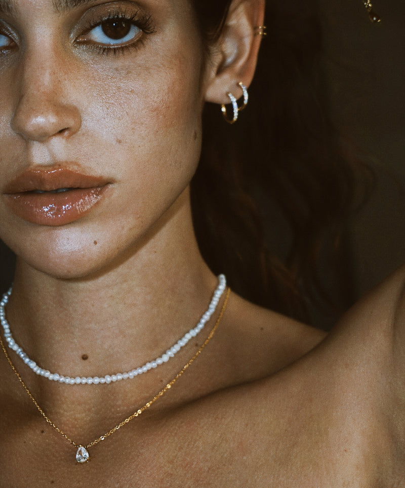 Petite Pearls + Diamond Set
