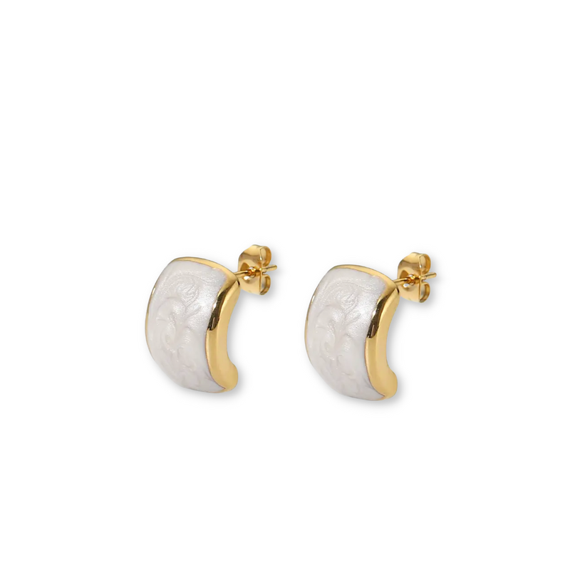 Marble Curb Earrings
