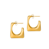 Squared Off Earrings- Gold