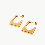 Squared Off Earrings- Gold