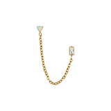 Opal Draped Chain Earring