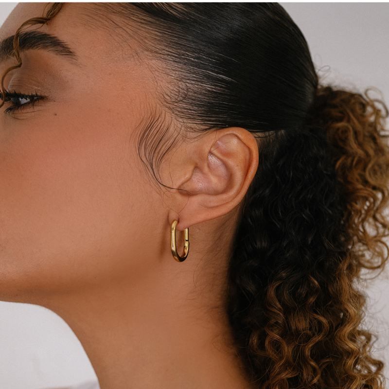 Classic Oval Hoop Earrings