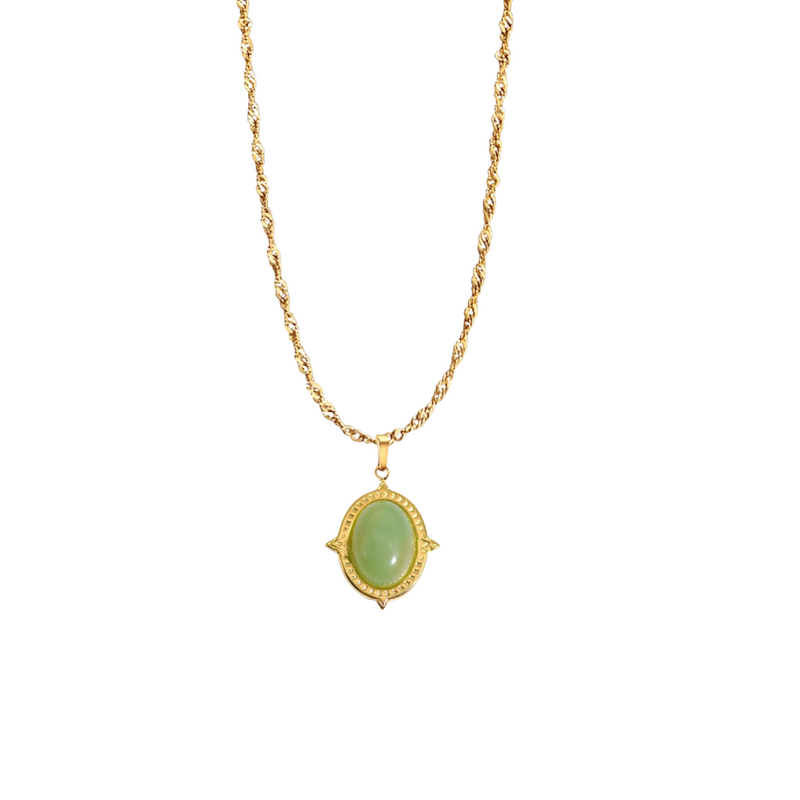 Oval Nobility Jade Necklace