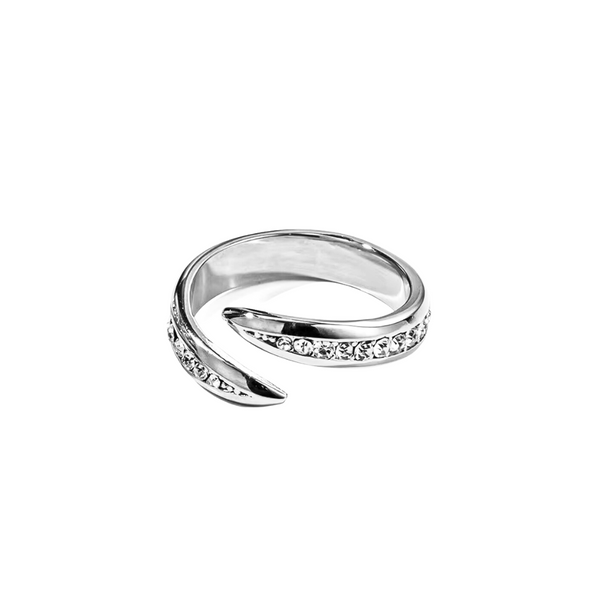 Pave Wrap Ring Silver