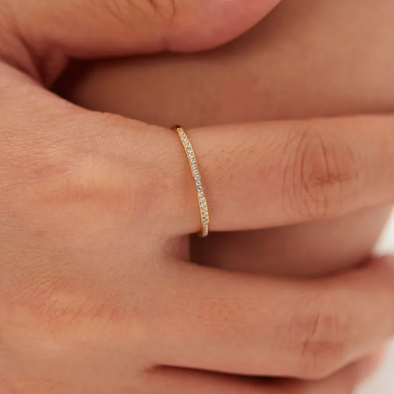 Thin Pave Ring