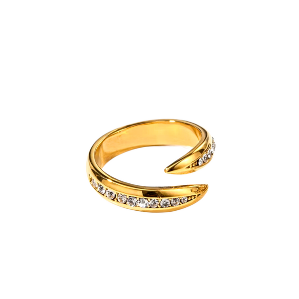 Pave Wrap Ring Gold