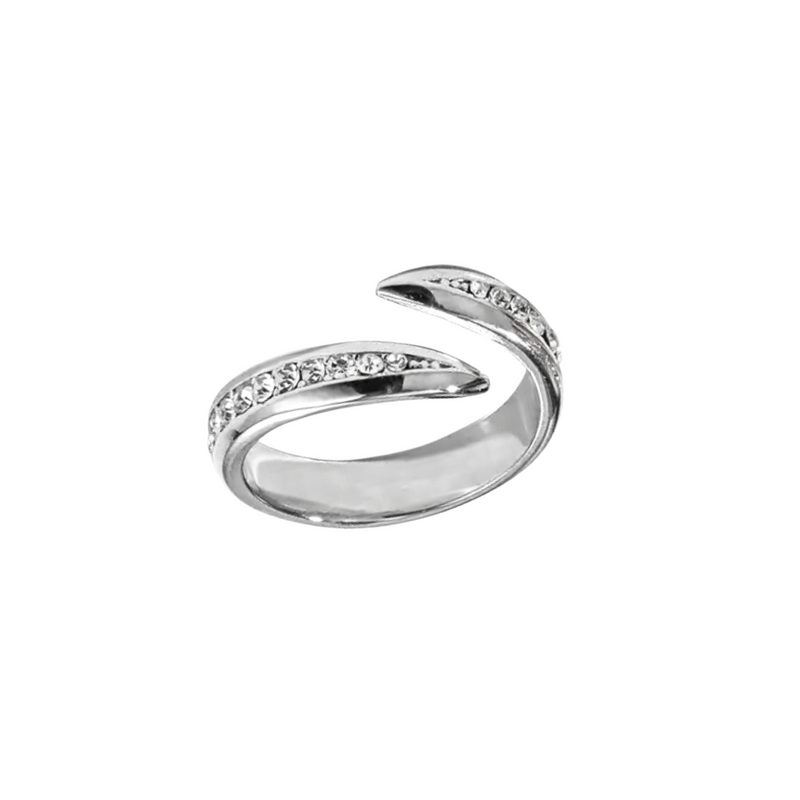 Pave Wrap Ring Silver