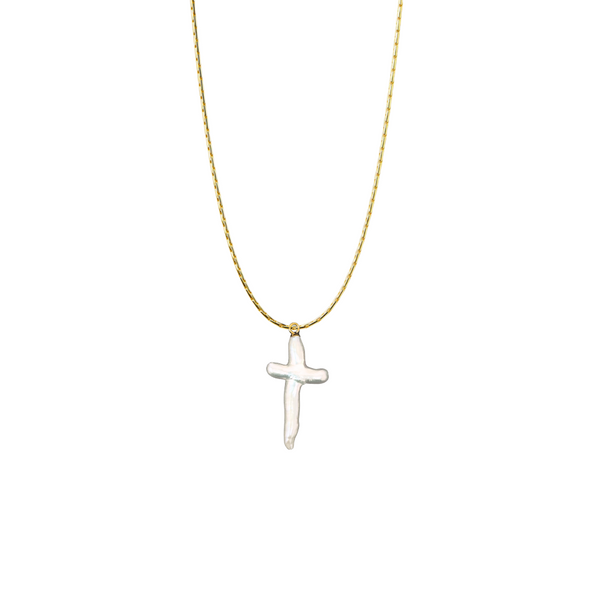 Pearl Cross Necklace