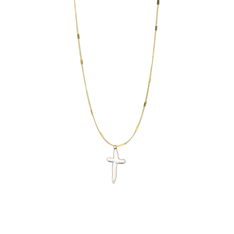 Pearl Cross Necklace