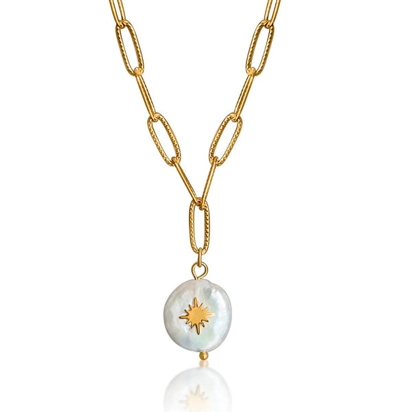Pearl Star Pendant Necklace [Sample Sale]