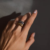 Two Tone Forever Stacked Ring