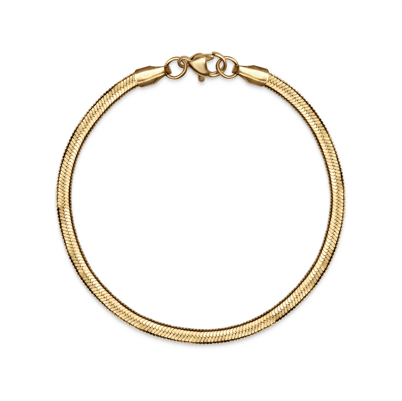 Gold waterproof Herringbone bracelet