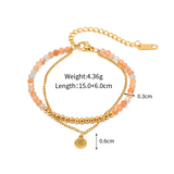 Double Layer Beaded Chain Bracelet
