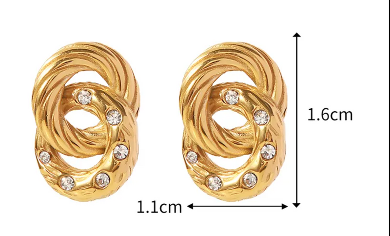 Infinity Pave Pendant Earrings