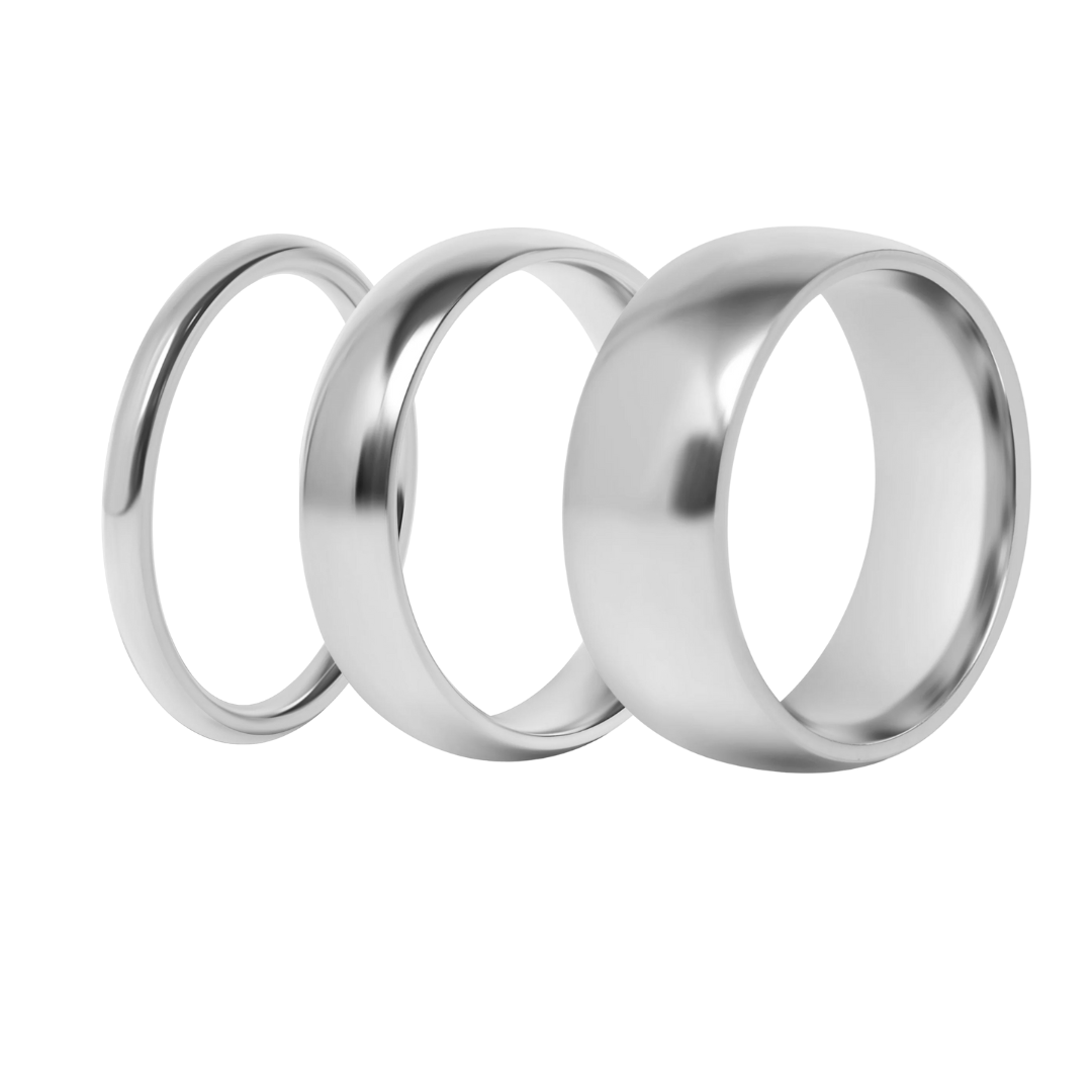 Silver Solid Dome Band Ring – Mickey's Girl