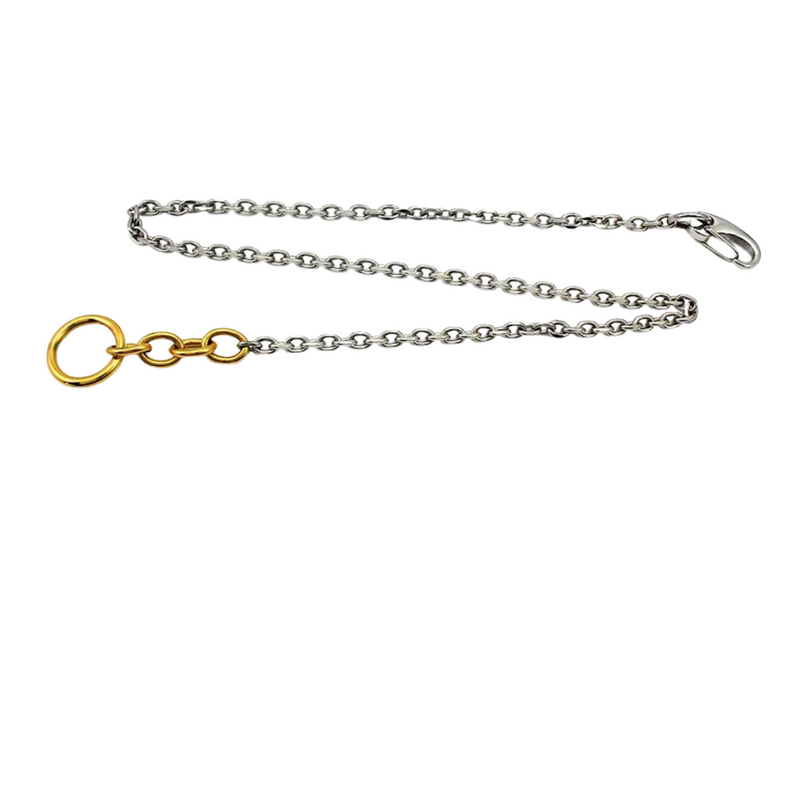 Two Tone Interlock Chain Necklace