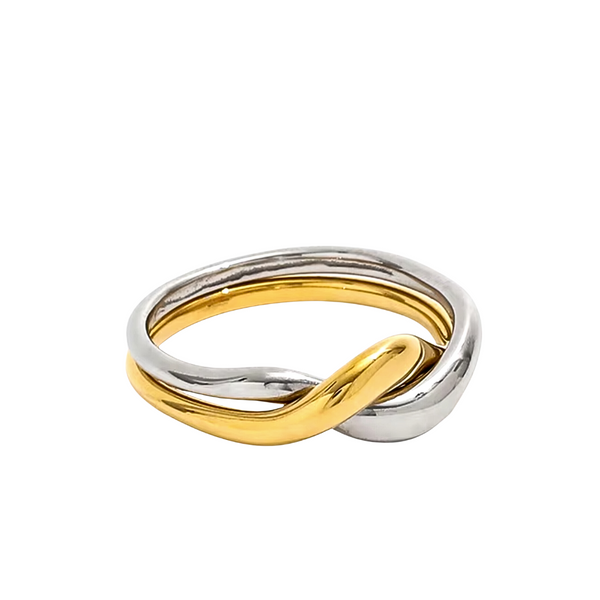 Interlocked Two Tone Ring