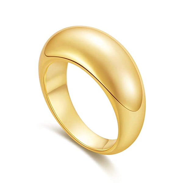 Gold Slim Dome Ring