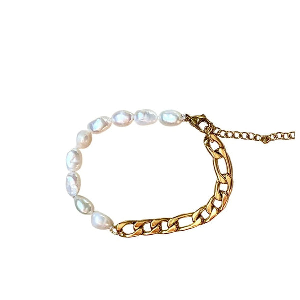 Handmade Grevena Freshwater Pearl Curb Chain Bracelet [Sample Sale]