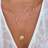 Mini Lotus Charm Necklace
