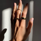 Solid Dome Minimalistic Stainless Steel Gold Rings
