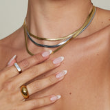 Chalandri Silver Herringbone Necklace