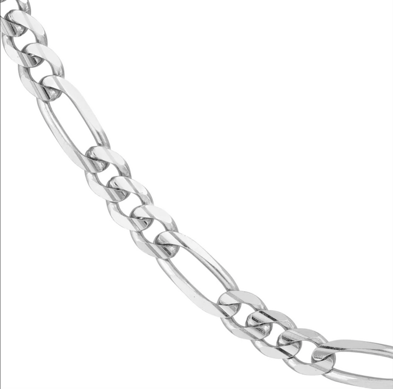 Silver Figaro Minimalistic Chain Necklace