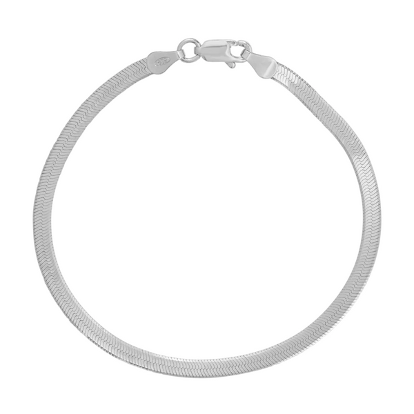 Silver Thessa Herringbone Bracelet